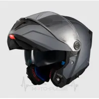 Мотошолом MT Atom 2 SV матовий сірий (M)